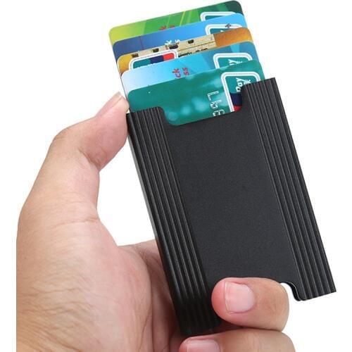 2019 New Credit Card Holder Men Slim Aluminum alloy Travel ID Cardholder Fashion Wallet Metal Case Box for ID Bank Cards