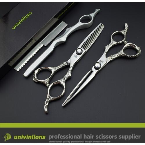 6" engraving salon hair scissors hot shears barber thinning scissors hairdressing kits japanese hair cutting scissors ciseaux