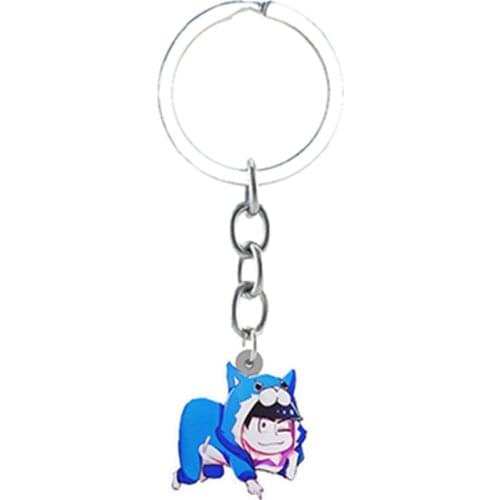 Osomatsu-san TV Series 2015 Key Chains Epoxy resin Pendant Keychain for Backpack Anime Jewelry for boys Key Holder