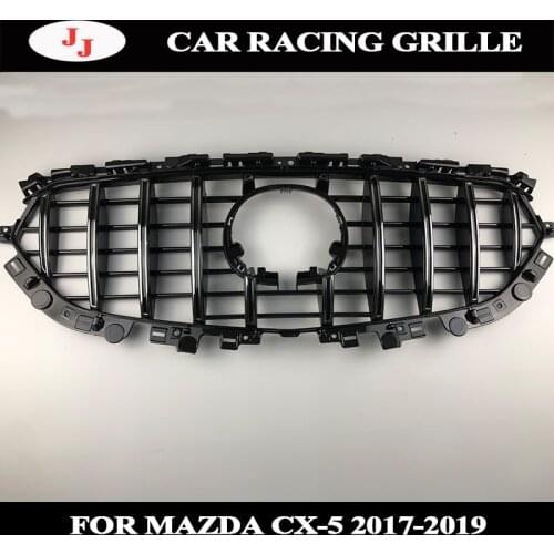 AUTO FRONT MESH GRILLE FIT FOR MAZDA CX-5 CX5 AUTO 2017 2018 EXTERIOR MASK TRIMS COVERS BUMPER ABS MODIFIED GRILL GRILLS