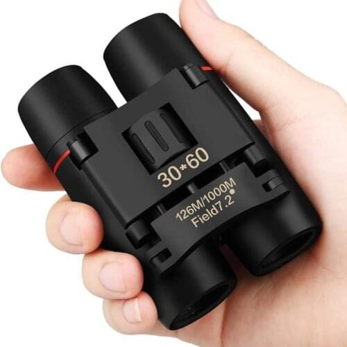 Mini Portable Zoom Telescope Binoculars Powerful 30x60 Long Range Low Light Night Vision Professional Hunting Telescope