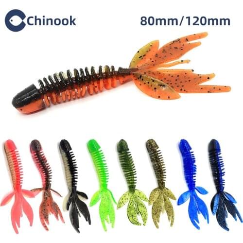 Chinook Creature Baits Soft Bait Lure 80mm 120mm Wobblers Worm Fishing Silicone Fish Artificial Bait