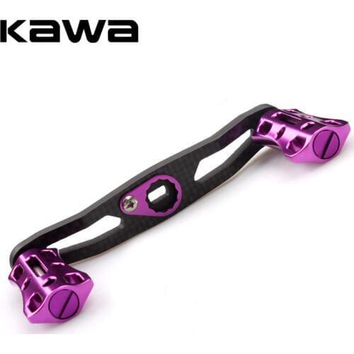 Kawa Fishing Reel Handle, Carbon Handle Alloy Knob 8*5/7*4mm Hole Size, 105mm Length Suit for Abu and Daiwa Shimano Reel