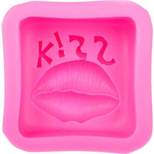 Sexy Lips kiss Silicone soap Mold chocolate Fondant moulds baking DIY party cake Decorating Tools F0508