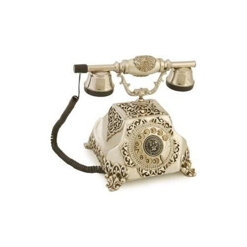 Anna Bell Şehrazat antique Silver Leafing Telefon antique classic telephone старый классический телефон
