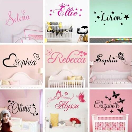 Creative English Letters Girls Message PVC Glass Window Film Wall Stickers Decals Art Words For Kid Bedroom Home Decoration 1PC