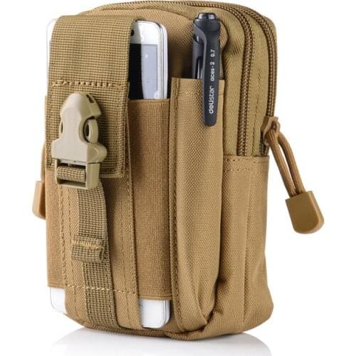 Outdoor Tactical Bag Military EDC Molle Bag Army SWAT Camouflage Small Pouch Waterproof Worker Travel Camping Waist Pack