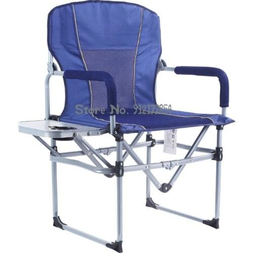 Outdoor Portable Folding Chair Portable Beach Chair Fishing Chair Camping Barbecue Leisure Home With Side Table
