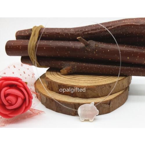 1pc/lot Transparent Nylon Chain pig/elephant/bear/moon Pearl Shell Necklace fashion Mother Pearl Shell MOP Necklace for gift