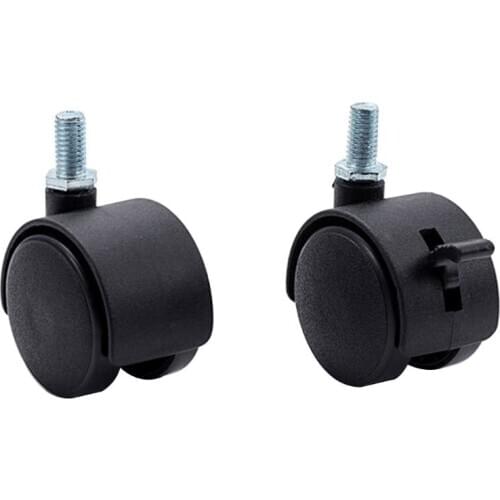 10Pcs/set Screw Furniture Universal Wheel Swivel Caster Wheels with Brake Protection for Home Hardware 1"/1.5"/2"