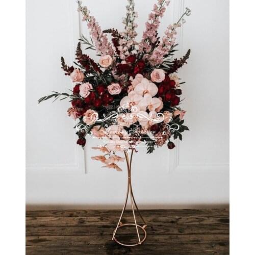 10PCS new style 80cm tall Wedding Metal Gold Flower Vase Column Stand for Wedding Centerpiece Decoration