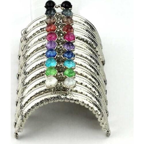 20 Pcs/Lot 8.5 CM Silver Metal Purse Frame Semicircle Lotus Head Coral Beads Kiss Clasp DIY Bag Accessories