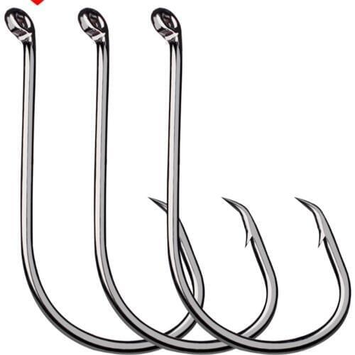 30pcs/lot High-Carbon Steel Fishhook Barbed Hooks High Quality Bait Holder Fishing Hooks With Hole For Fishing Accessories Pesca