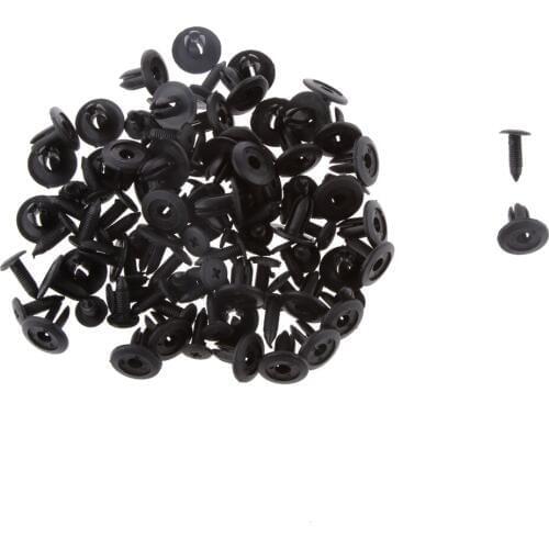 50pcs Bumper 6mm Push Type Nylon Rivets Fasteners Clips 90467-06017 For Toyota