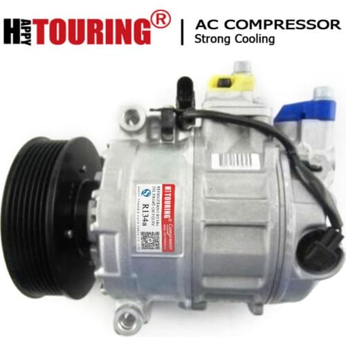 A/C AC Compressor For Porsche / Audi A8 / VOLKSWAGEN TOUAREG 4.2L FSI V8 TRANSPORTER 437100-5450 447190-7600 DCP32051 7L6820803E