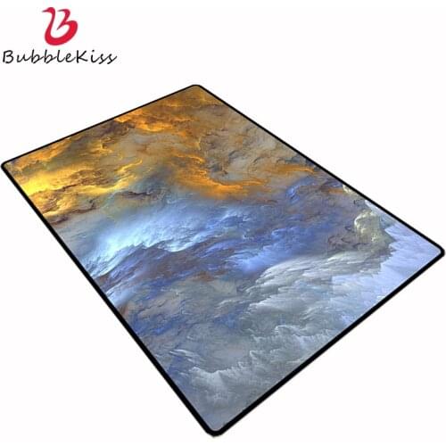 Bubble Kiss Abstract Carpet For Living Room Blue Gold White Cloud Pattern Bedroom Rugs Modern Home Decoration Floor Area Rugs