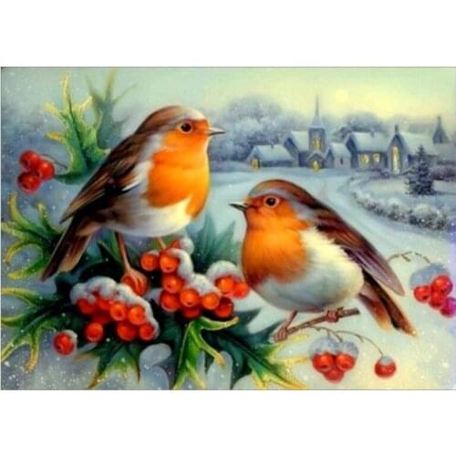 DIY 5D diamond painting animal bird round rhinestone embroidery color cross stitch home decoration