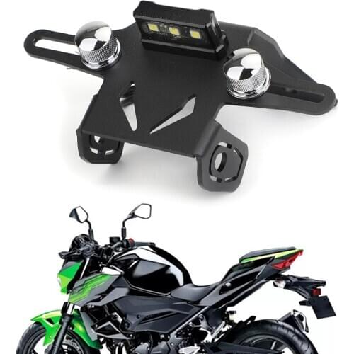 Areyourshop For Kawasaki Ninja 400 Ninja400 Z400 Z 400 2018-2020 2019 License Plate Holder Mount Tail Rear Bracket Aluminum