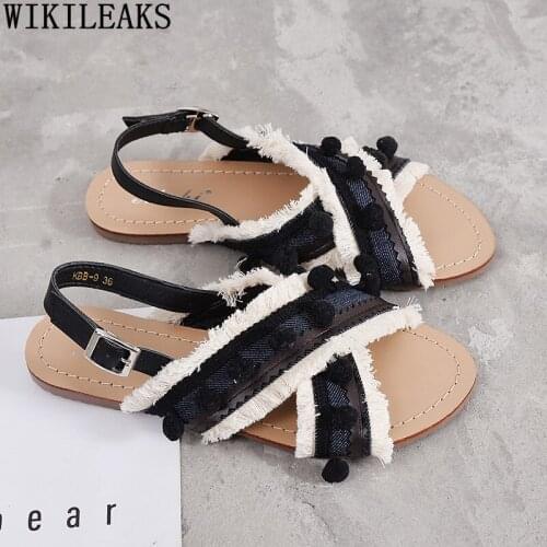 Bohemian Sandals Women Summer 2021 Designer Slides Ladies Shoes and Sandals Bridal Shoes Woman Sandals Summer Flats Chaussures