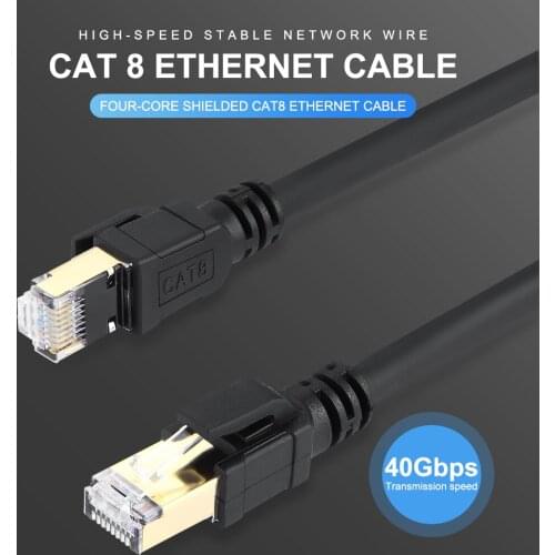 Cat8 Ethernet Cable SSTP 40Gbps 2000MHz F/FTP and Ultra High Speed Lan Patch Cord for Router Modem Internet RJ 45 Ethernet Cable