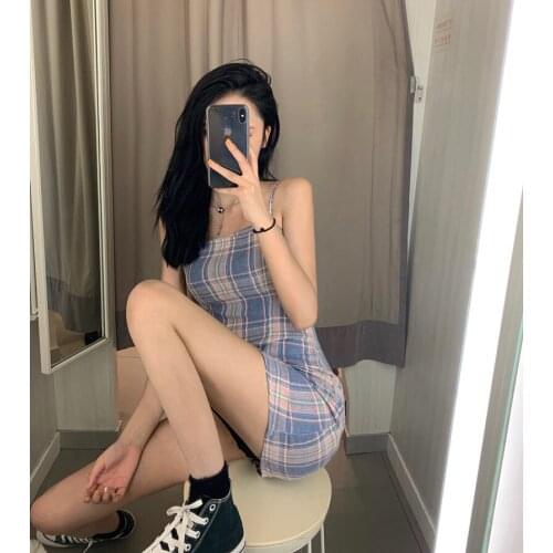 Модные платья в клетку CHAXIAOA China At AliExpress