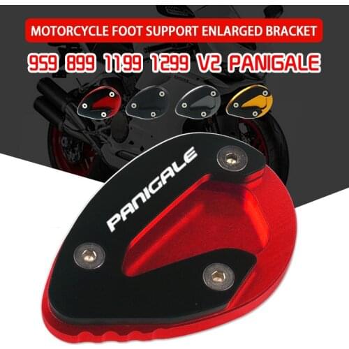 For DUCATI 899 959 1199 1299 V2 Panigale Motorcycle CNC Aluminum Kickstand Sidestand Stand Extension Enlarger Pad