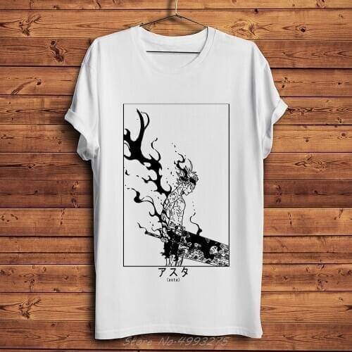 Japan Manga Asta Black Clover Funny Anime Tshirt Men Summer New White Short Sleeve Casual O-neck T Shirt Unisex Streetwear Tee