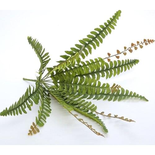 12 Heads Artificial Persia Fern Plant Leaves for Home and Wedding Decorations 58cm