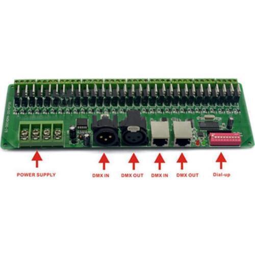 Jiguoor 30 channel DMX 512 rgb LED strip controller dmx decoder dimmer driver DC9V-24V For LED Lighting