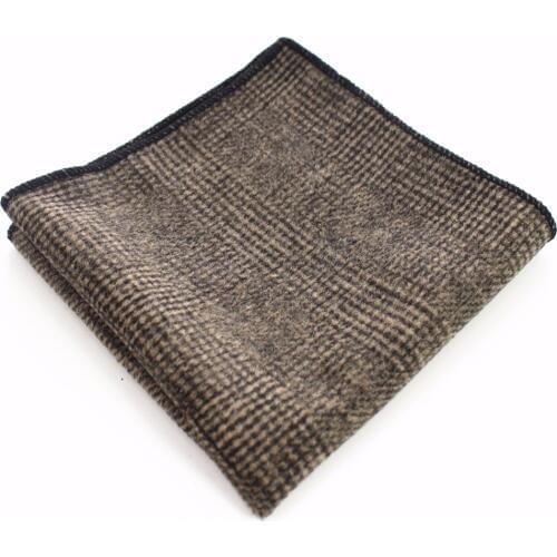 GUSLESON Mens Wool Handkerchief Solid Color Pocket Square Pocket Towel for Suits Wedding Party Cashmere Hankies for Ladies Towel