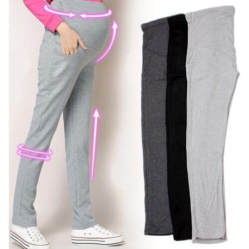 New Pregnant Women High Waist Pants Leggings Stretchy Adjustable Casual Trousers