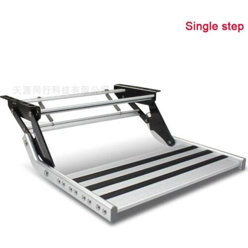 Aluminum Alloy Manual Pedal Step Telescopic Steps Ladder Portable Single/Double Step Folding Step Ladder