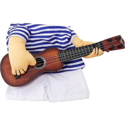 Cute Funny Pet Guitar Clothes Cat Dog Guitarist Dressing Costume Pet Guitar Dress Cosplay Perform Clothing Pet Products