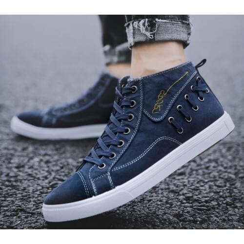 Fashion Jeans Shoes for Men High Top Sneakers Female Sneakers Casual Canvas Shoes Men Outdoor Shoe New Sneakers