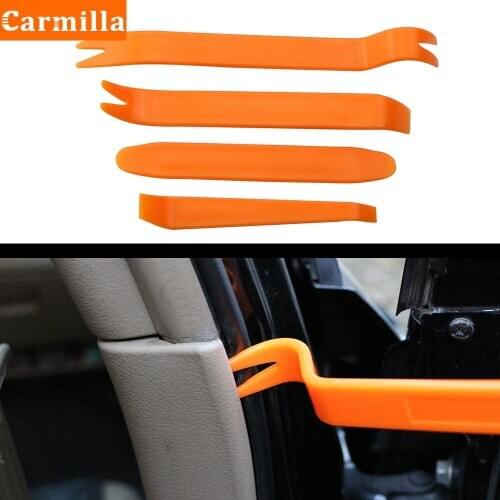4Pcs/set Auto Door Clip Panel Trim Removal Tool Kits Navigation Disassembly Seesaw Car Interior Plastic Seesaw Conversion Tool