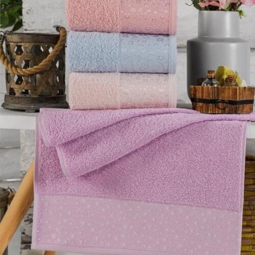 Vivamaison 100% Cotton Towel Set 4 pcs 50x90 cm Solid Color Soft Texture High Water Absorbency Miraculous Bath
