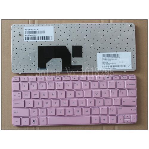 NEW 605740-001 For Hp Mini 210-1000 210t-1000 210-1000vt 2102 US Pink laptop keyboard
