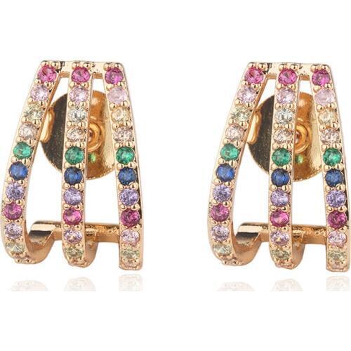 OMYFUN Women's Gold Earrings