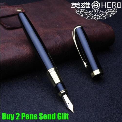 Hot Selling Hero 1000 Office Executive High Quality Writing Pen Luxury Business Metal Fountain Pen Buy 2 Pens Send Gift