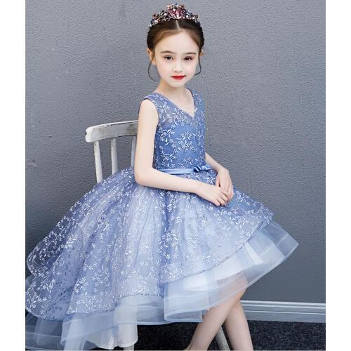 Floral Princess Girls Formal Party Dress Kids Flower Dresses for Girls Wedding Evening Clothing Girls Party Prom Ball Gown