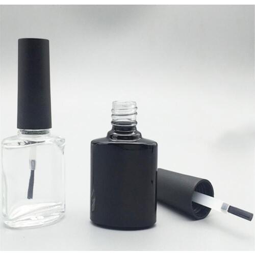 10ml Portable Transparent Glass Nail Polish Varnish Empty Bottle Make-up Cosmetic Container with Lid Brush Nail Glass Bottles