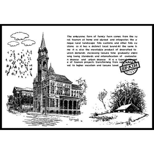 Hot selling castle alphabet transparent clear stamp / silicone seal roller stamp DIY scrapbook album / card production