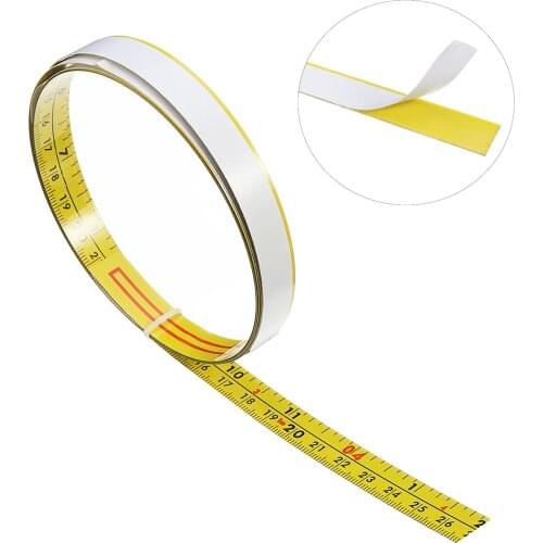 Self Adhesive Inch and Metric Ruler Miter Track Tape Measure Steel Miter Saw Scale For T-track Router Table Band Saw Woodworking