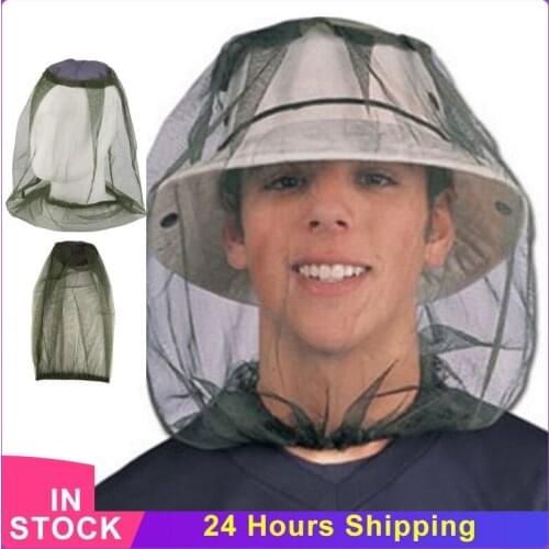 Outdoor Mosquito Net Headgear Anti Bee Insect Proof Cap Sunscreen Veil Sunshade Mask Foldable Fishing Camping Cap Net