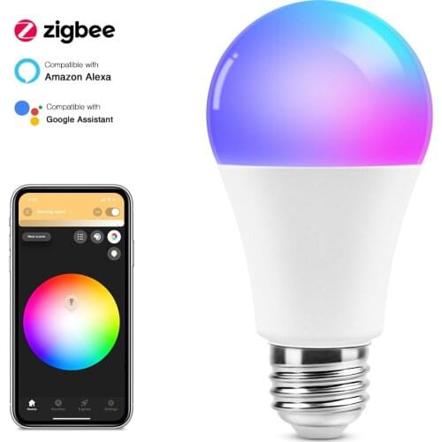 Oeeone Zigbee Smart Bulb RGB Color Changing Light Bulb Works with Alexa Google Home SmartThings, 9W LED Lamp Dimmable