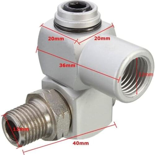 Universal 360 Swivel 1/4" BSP Air Hose Connector Adapter Flow Aluminum Tool Hot G32C