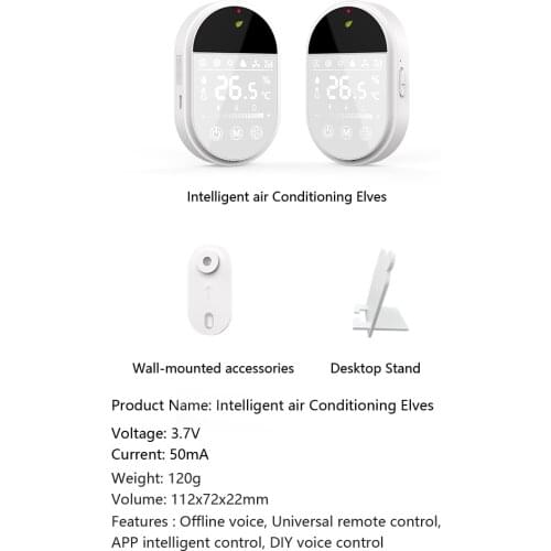 Air Conditioner Controller, Control By Offline Voice/Universal Remote/APP(iOS Android Compatible)/DIY Voice, Quick Easy install