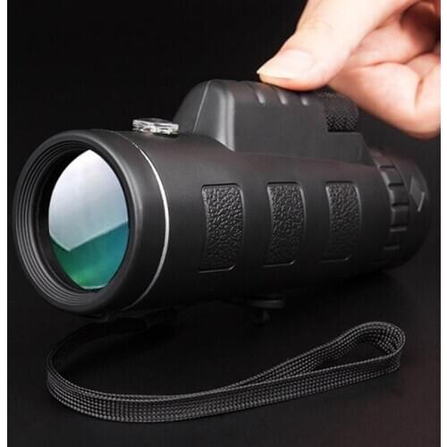 Waterproof Hunting Telescope 40X60 Monoculars Built-in Compass Rangefinder Fully Multi-coated BAK4 Prism