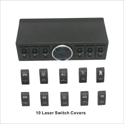 Wrangler JK & JKU 2007-2018 Overhead 6 GANG Switch Pod / Panel with Control and Source System Green Back Light