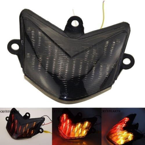 Smoked Lens Motorcycle Taillight Rear Brake Turn Signal Integrated LED Tail Light For Kawasaki Ninja ZX10R ZX-10R 2004 2005